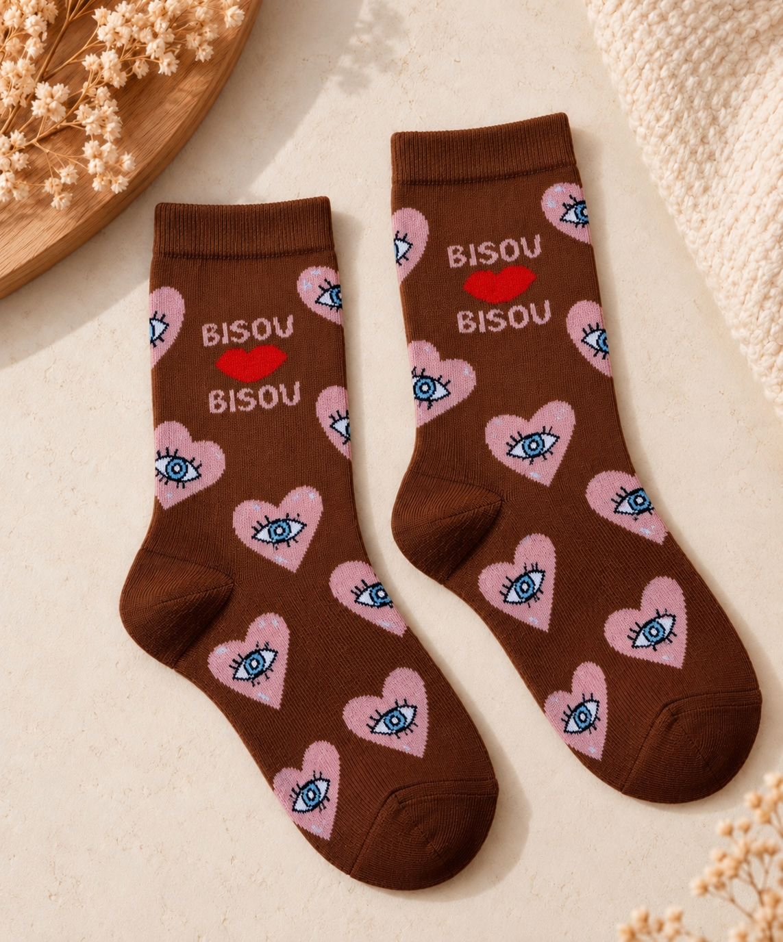 Chaussette bisous bisous