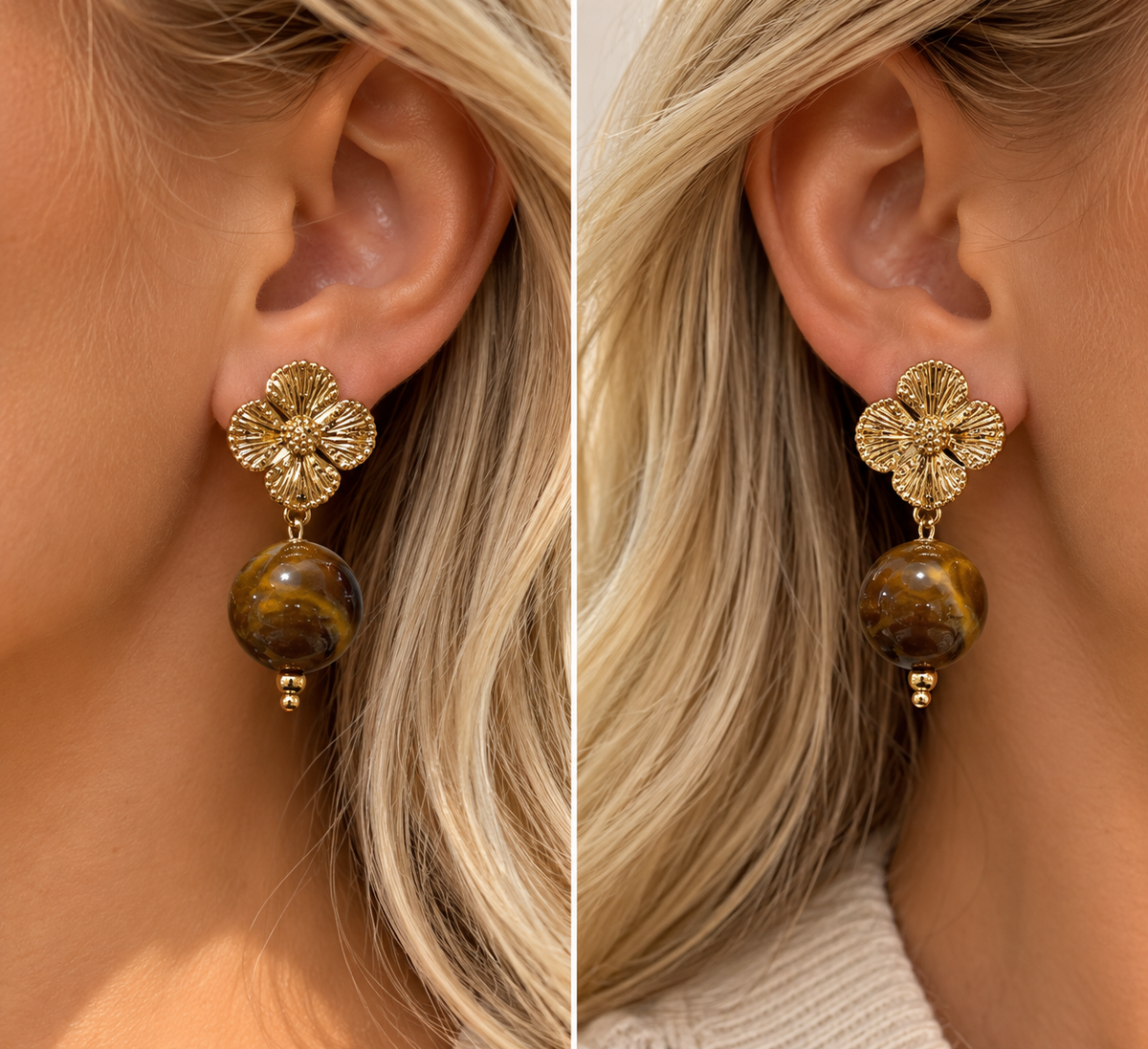 Boucle d’oreille fleur